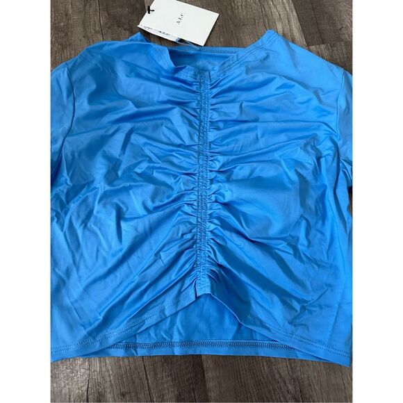 NWT A.L.C. Ansel Cropped Rashguard Swim Top & Side String Bottom Set Size M $400 - Picture 7 of 9